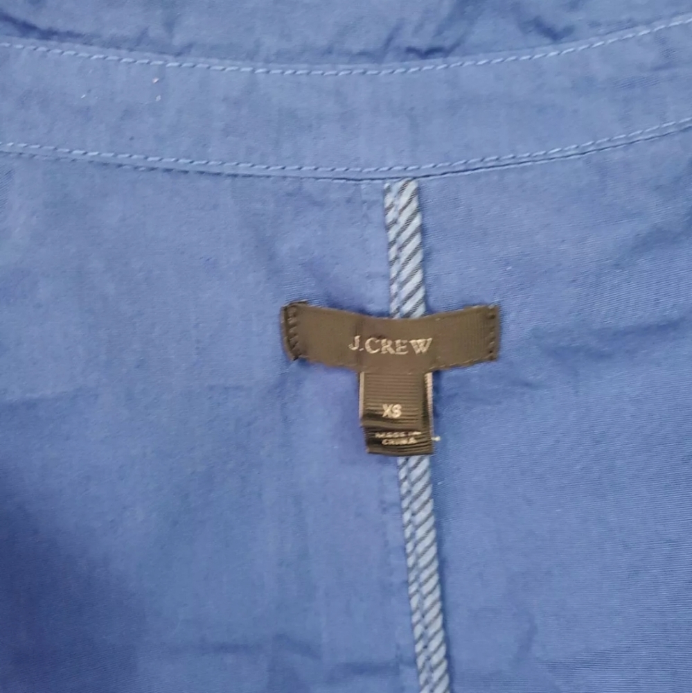 J.Crew Fatigue Hooded Jacket Cobalt blue Sz XS - Picture 9 of 9